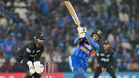 In 34 matches so far, Abhishek Sharma has cracked two tons and seven fifties to score 1199 runs at a strike rate of 190.92.