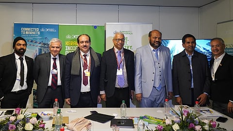 Industries Minister P Rajeeve with HCLSoftware Chief Revenue Officer during the World Economic Forum in Davos.