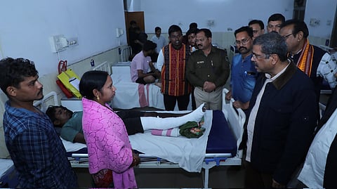 Open trench disaster in Sambalpur leaves two seriously injured, tense rescue unfolds