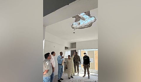 The building being demolished at Victoria View Layout in Nallurahalli