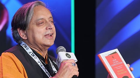 Congress MP Shashi Tharoor during a session at the Kerala Literature Festival.