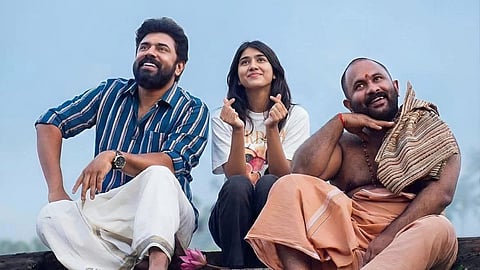 Nivin Pauly, Riya Shibu, Aju Varghese (L-R)