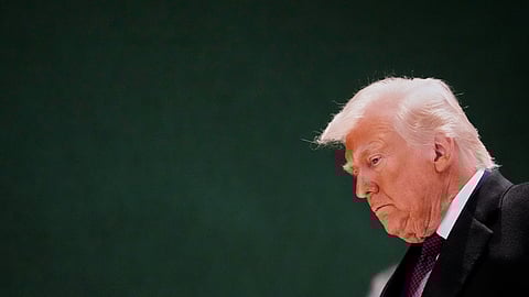 US President Donald Trump attends the Annual Meeting of the World Economic Forum in Davos, Switzerland, Thursday, Jan. 22, 2026.