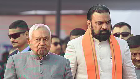 Bihar Chief Minister Nitish Kumar with his deputy Samrat Choudhary.