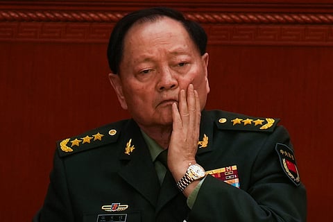 Gen. Zhang Youxia, vice chairman of China's Central Military Commission attends the opening session of the National People's Congress (NPC) at the Great Hall of the People in Beijing, China, Wednesday, March 5, 2025. 