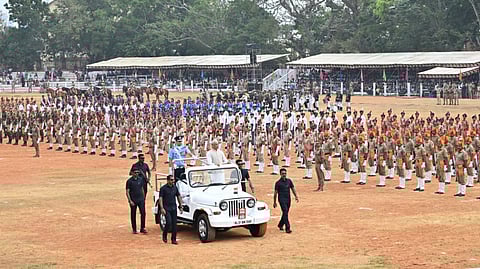 77th Republic Day celebrations at Central Stadium, Thiruvananthapuram.