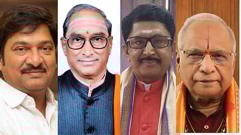 Gadde Babu Rajendra Prasad, Vempaty Kutumba Sastry, Maganti Murali Mohan, Garimella Balakrishna Prasad (from left to right)