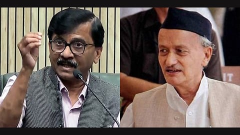 Shiv Sena (UBT) leader Sanjay Raut (L); former Maharashtra governor Bhagat Singh Koshyari.