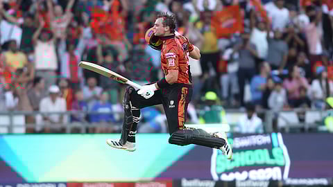 Tristan Stubbs celebrates as Sunrisers Eastern Cape bag third SA20 title in four seasons
