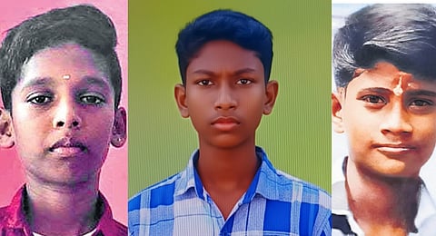 From Left to right: K Mugendran
V Thirumani, Naren Sri Karthick