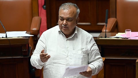 Transport Minister Ramalinga Reddy at Councial session in Bengaluru on Tuesday.
