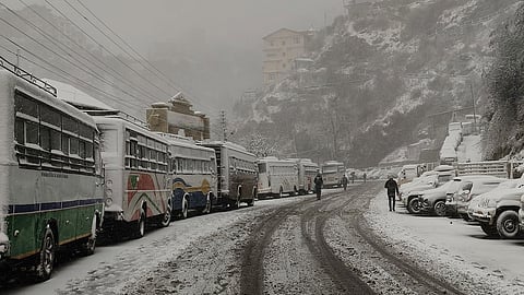Around 50 flights -- 25 inbound and 25 outbound -- have been cancelled so far due to the snowfall