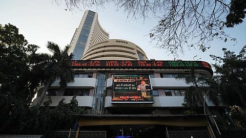 A view of the Bombay Stock Exchange in Mumbai.
