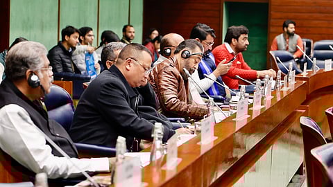 All-Party meeting attended by all the floor leaders of political parties before the Budget Session of Parliament.