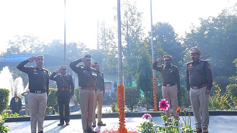 Flag hoisting ceremony at the Prisons Headquarters, New Delhi 