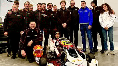 Atiqa Mir with her racing team