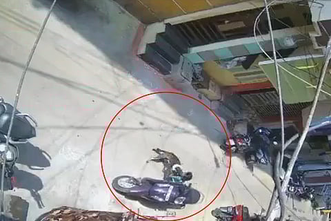 The incident occurred when Sharvi was crossing the road near her residence in Khairatabad. As a motorcyclist passed through the lane, the stray dog fled the spot.