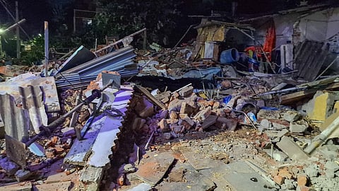 The demolished house 