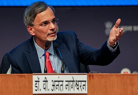 New Delhi: Chief Economic Advisor V Anantha Nageswaran addresses the media during the Economic Survey 2025-26 press conference, in New Delhi, Thurs