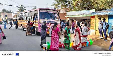 Residents of Venkatampatti block the Dharmapuri- Mittareddihall road on Friday morning