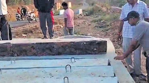 The sump into which the victim.