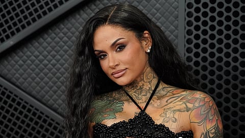 Kehlani arrives at the 68th annual Grammy Awards on Sunday, Feb. 1, 2026, in Los Angeles.