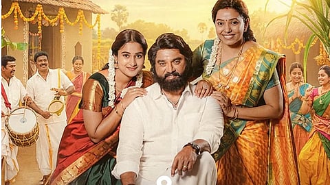 Sarathkumar (center) in a poster for Aazhi
