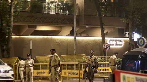 Security beefed up after unidentified persons opened fire outside film maker Rohit Shetty's residence in western suburbs of Mumbai's Juhu, early Sunday, Feb. 1, 2026.