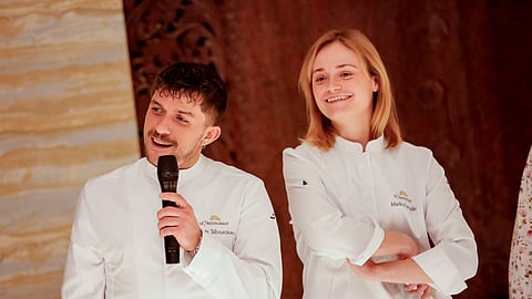 Chefs Romain Talbourdeau and Marilou Tamarelle