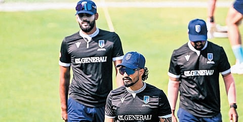 Italian team during practice at Eden Gardens on Sunday | AFP