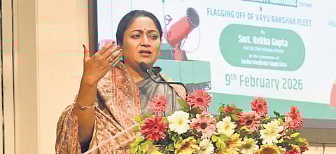 CM Rekha Gupta inaugurating the 6 CAAQMS Air Monitoring Stations.