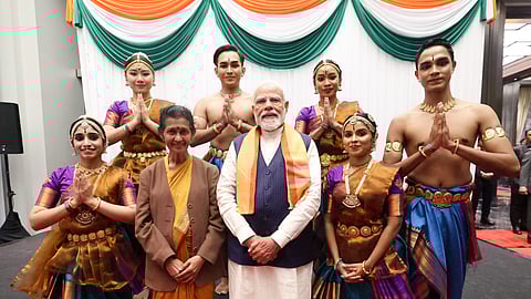 Prime Minister Modi witnessed a series of traditional performances, including Nadhaswaram and Thavil recitals