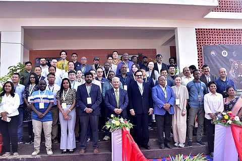Delegates seen during the 2nd ITEC held at Bandipur Tiger Reserve in Mysuru on Monday. 