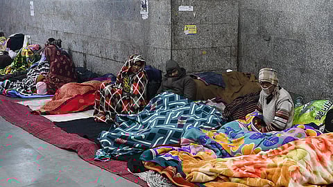 Patients struggle with long waits, lack of basic facilities, and harsh winter conditions near AIIMS.