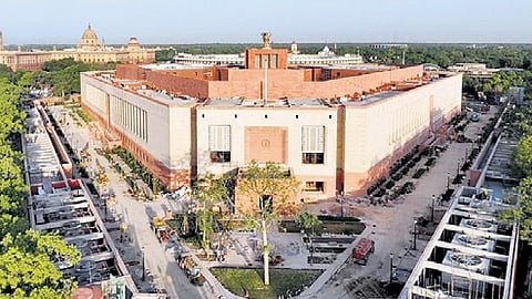Parliament building in New Delhi.