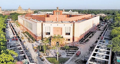 Parliament building in New Delhi.