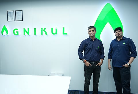 Agnikul founders Srinath Ravichandran (left), Co-founder & CEO, and Moin SPM (right), Co-founder & COO.