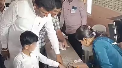 Screengrab of the minor inside the polling booth during a Zilla Prishad election.