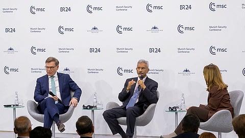 External Affairs Minister Dr. S. Jaishankar joins German Foreign Minister Johann Wadephul for a panel discussion titled 'Navigating Uncertainty: India and Germany in a World in Disarray' at the Munich Security Conference 2026, in Munich, Germany.