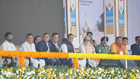 In the over 20-minute aerial display, the IAF pilots displayed precision take-off and landing at the ELF on Moran Bypass.