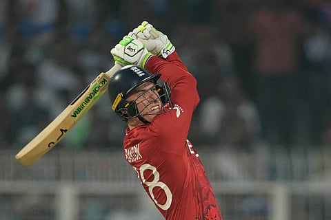 England's Tom Banton plays a shot during the 2026 ICC Men's T20 Cricket World Cup group stage match between England and Scotland at the Eden Gardens in Kolkata. 