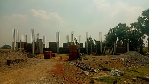 Work on the 110 kV substation at Kaanakiliyanallur in Tiruchy.