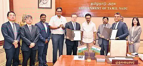 The MoUs were signed in presence of Chief Minister MK Stalin at the secretariat on Monday 