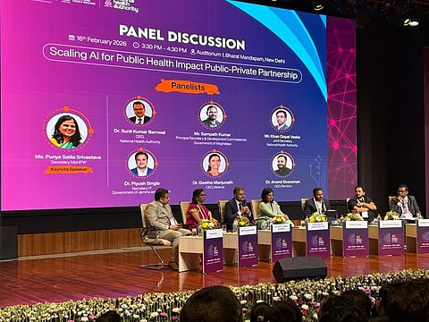 Union Ministry of Health and Family Welfare hosted a high-level panel discussion on “Scaling AI for Public Health Impact: Public-Private Partnership” at India AI Impact Summit 2026