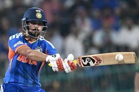 India's Ishan Kishan plays a shot against Pakistan at the R Premadasa Stadium, Colombo on Sunday