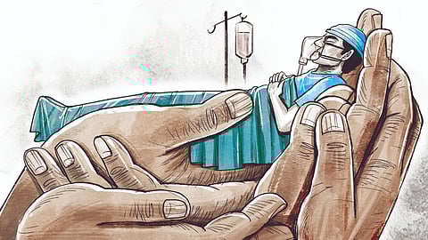 shifted to hospital, hospitalised