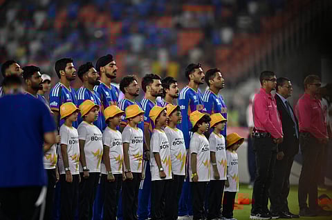India team just before the start of the game