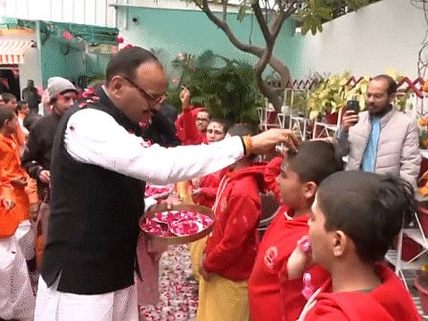 Dy CM Brajesh Pathak performs ‘Batuk’ Puja 