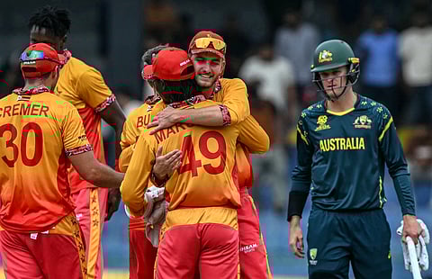 Australia suffered a shock defeat to Zimbabwe.