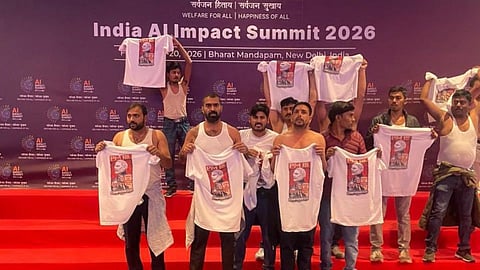 Youth Congress stages protest at AI-Impact summit.